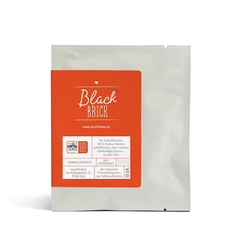 De cafeïnevrije Colombiaanse koffie: Drip Coffee Bag Black Brick