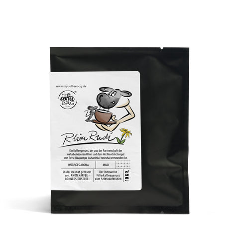 De zacht-kruidige koffie uit de hooggelegen jungle van Peru: Drip Coffee Bag Rhön Rudi (MyTastebox)